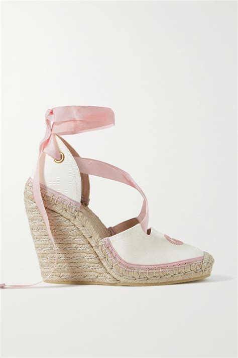 gucci wedges pink|gucci canvas espadrilles.